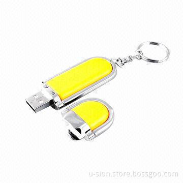 Leather USB Disk Flash Drive/Stick/Pen Drive, Built-in NAND Flash Memory Chipset